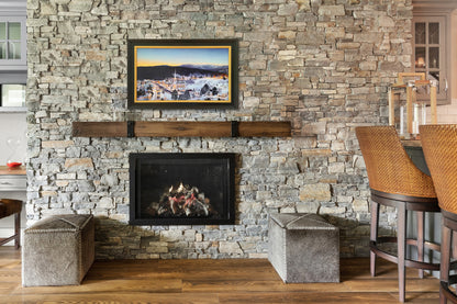 Stowe with Last Light on Mt. Mansfield