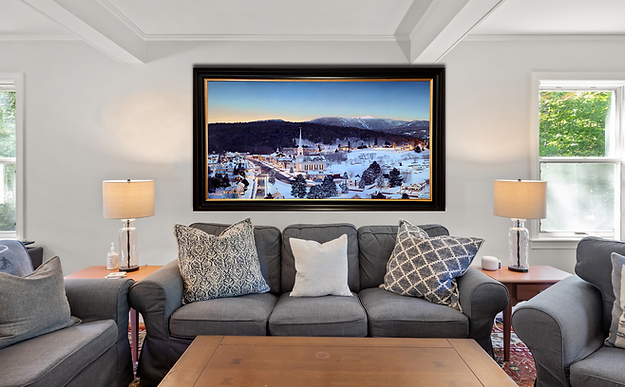 Stowe with Last Light on Mt. Mansfield