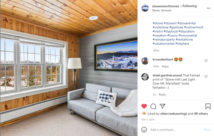 Stowe with Last Light on Mt. Mansfield