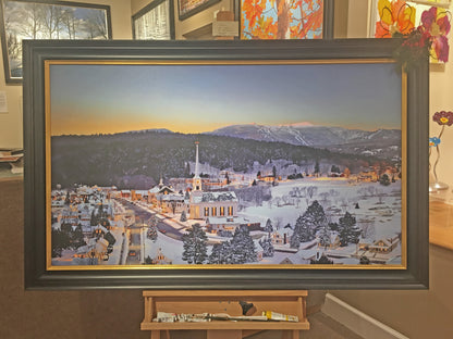 Stowe with Last Light on Mt. Mansfield