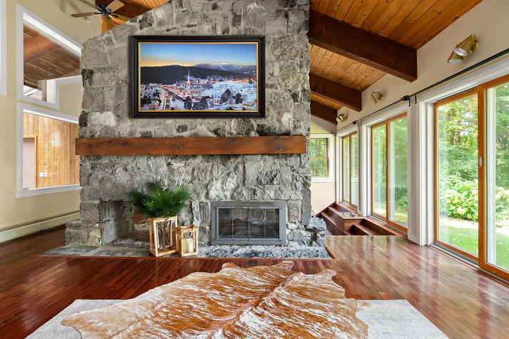 Stowe with Last Light on Mt. Mansfield