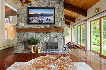 Stowe with Last Light on Mt. Mansfield